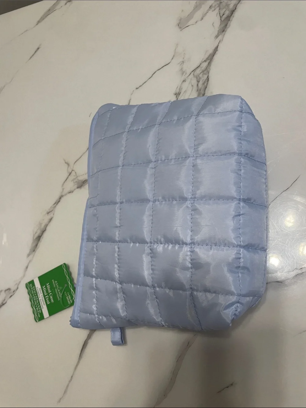 Light Blue Quilted Tote Bag and Mini Bag bundle